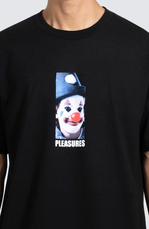 Shop Pleasures Clown Cotton Graphic T-shirt In Black