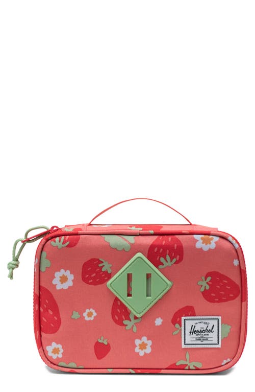 Herschel Supply Co. Kids' Heritage Pencil Case in Shell Pink Sweet Strawberries at Nordstrom