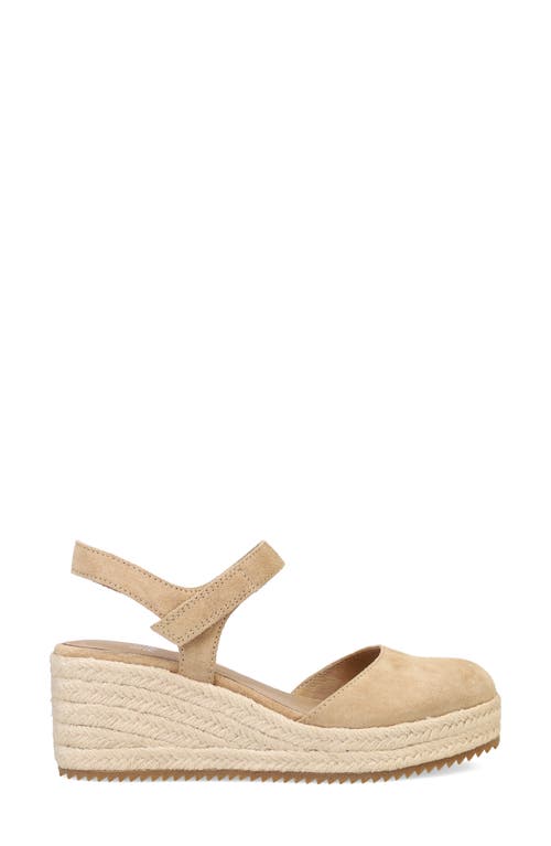 Eileen Fisher Nessa Metallic Ankle-grip Wedge Espadrilles In Ecru