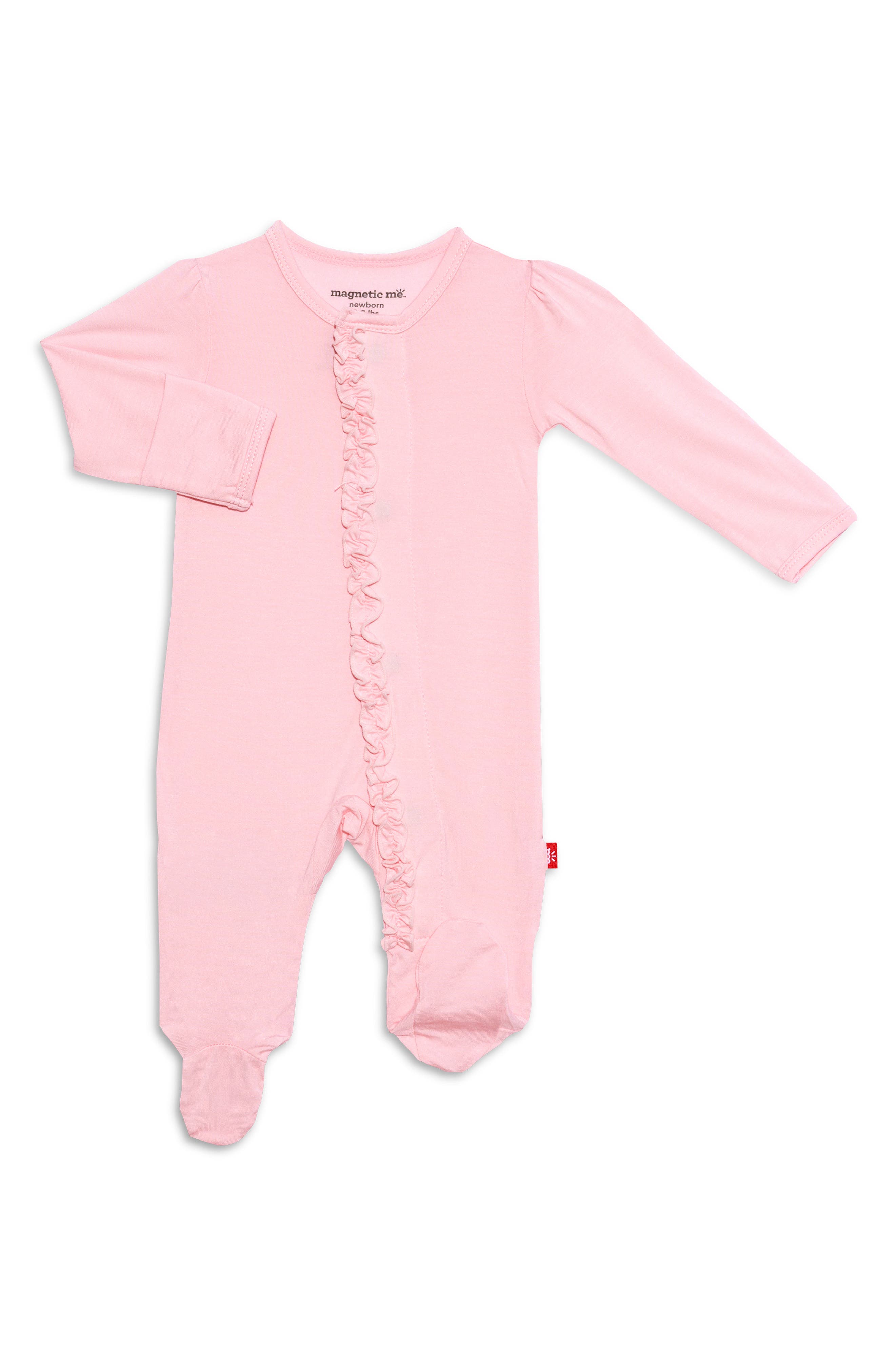 Abbey Organic Cotton Footie in Pink at Nordstrom Nordstrom Baby Clothing Outfit Sets Bodysuits & All-In-Ones 
