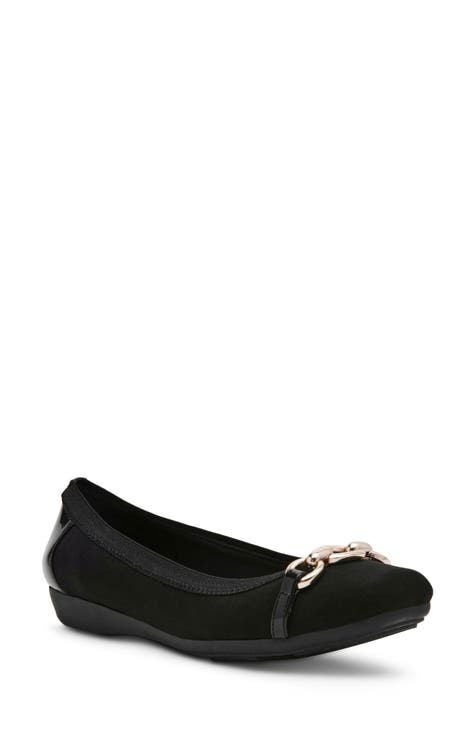 Upland Chain Square Toe Flat (Women)