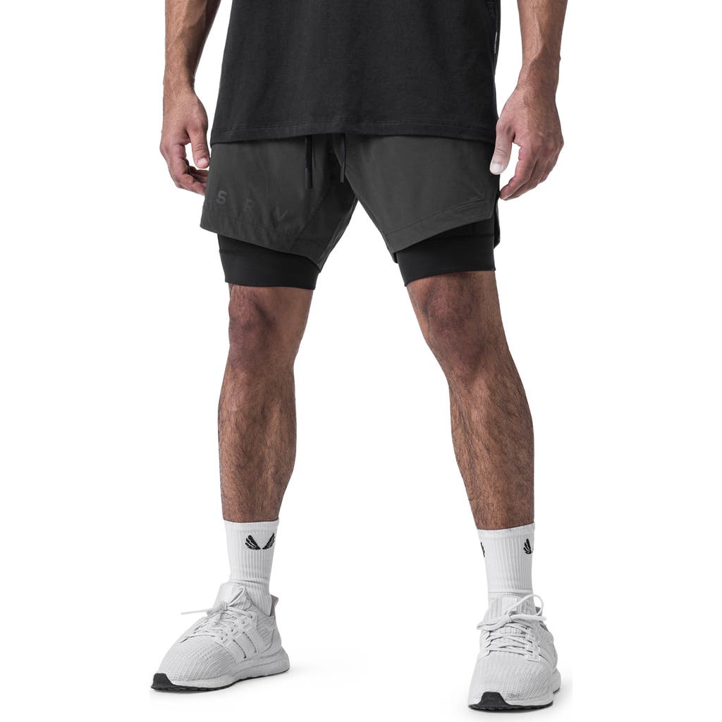 Asrv Tetra-lite™ 7-inch Water Repellent Liner Shorts In Raven /black