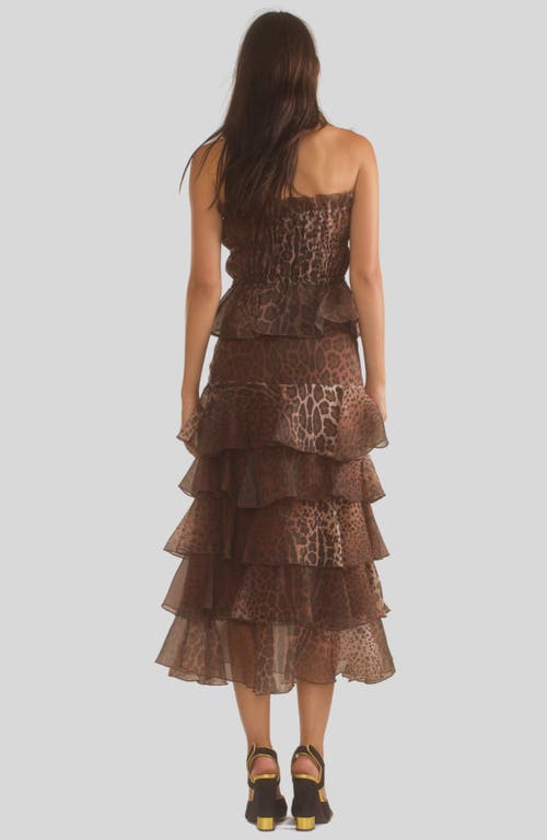 Cynthia Rowley Prim Silk Organza Skirt In Leopard