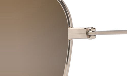 Maui Jim Naauao 58mm Polarizedplus2® Gradient Aviator Sunglasses In Gold Red Brown