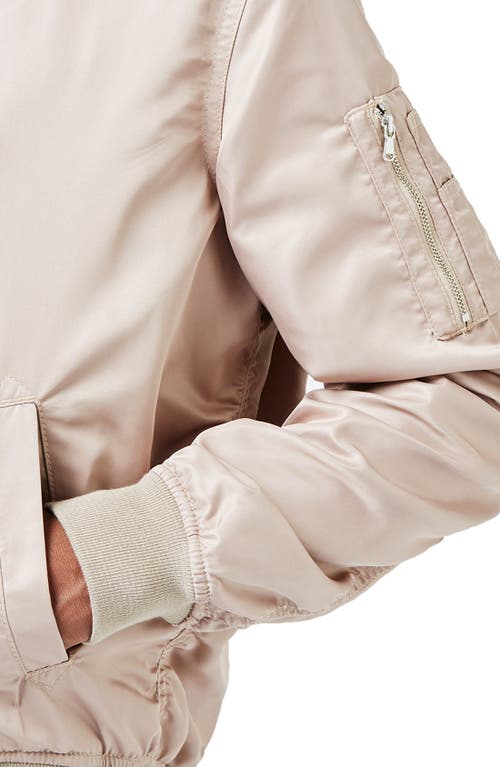 Shop Topman Aaa Collection Ruched Back Bomber Jacket In Stone