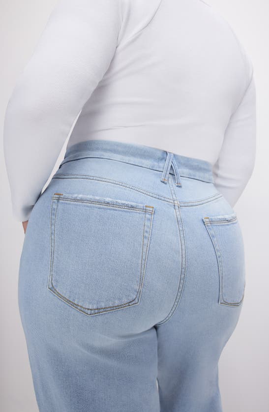 Good American Good Skate Wide Leg Jeans In Indigo634