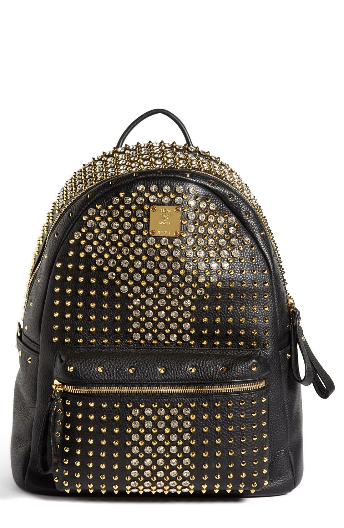 MCM 'Crystal Studded Medium' Leather Backpack Nordstrom