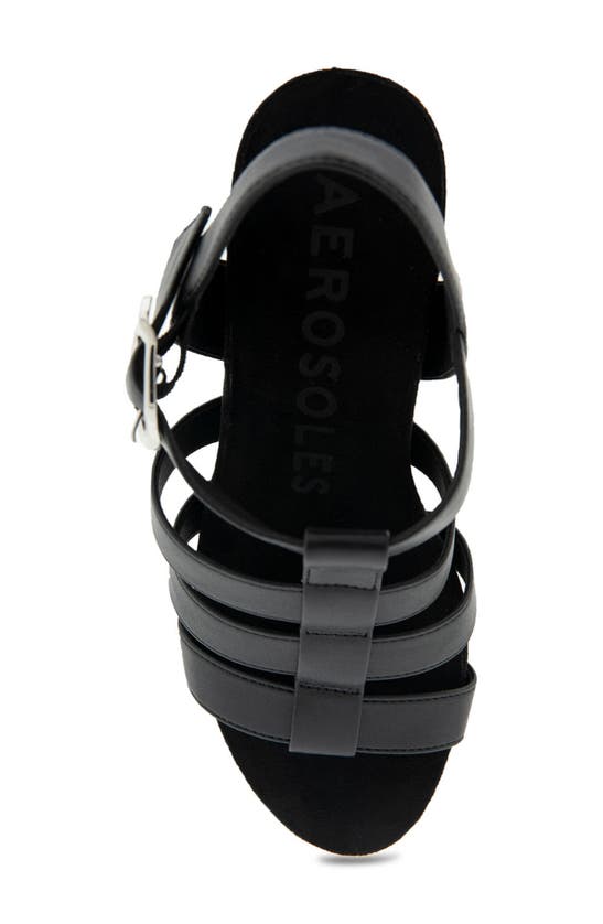 Shop Aerosoles Paige Wedge Sandal In Black Combo