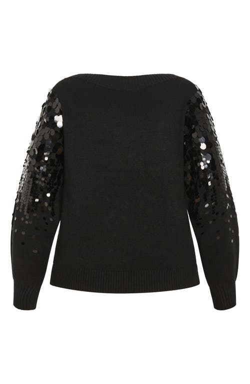 Shop City Chic Braylin Embellished Sweater In Black