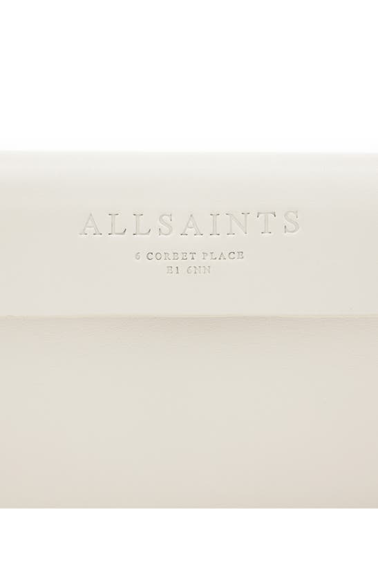 Shop Allsaints Zoe Leather Crossbody Bag In Desert White