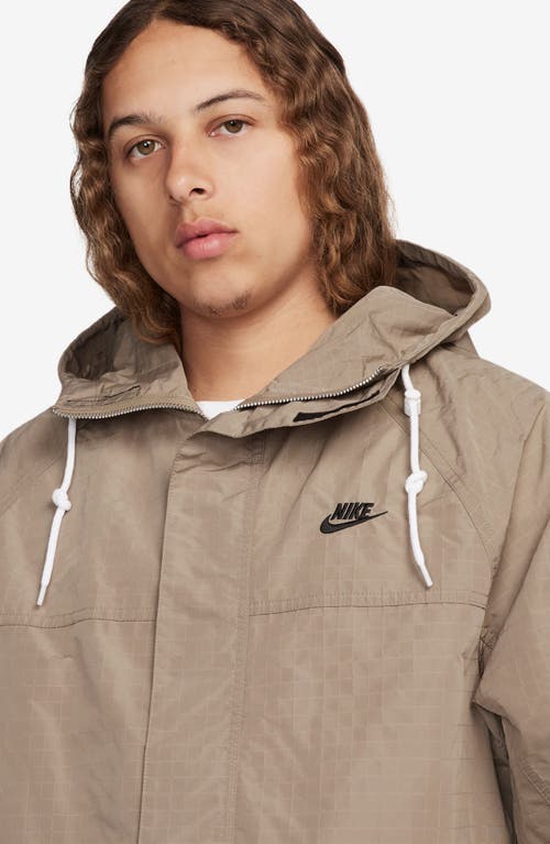 Shop Nike Club Bowline Water Repellent Jacket In Khaki/black