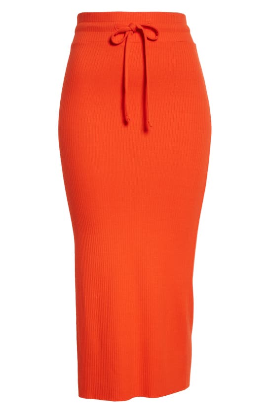 THE RANGE RIBBED MIDI SKIRT