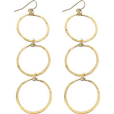 Panacea Linear Circle Drop Earrings