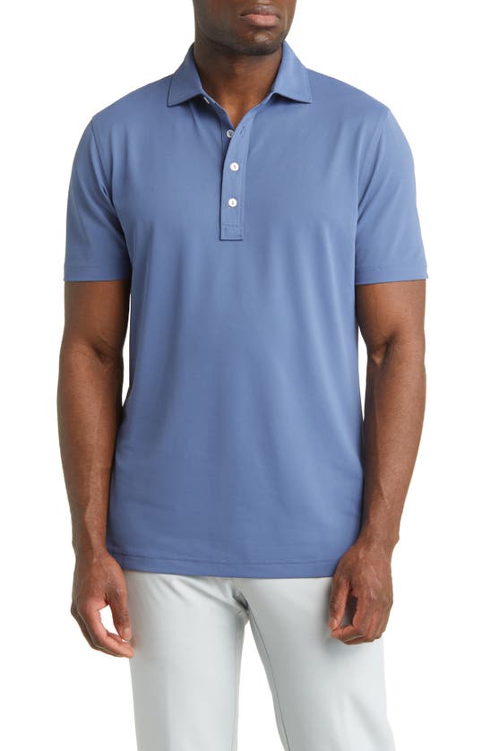 Peter Millar Crown Crafted Soul Mesh Performance Polo In Blue Pearl ...