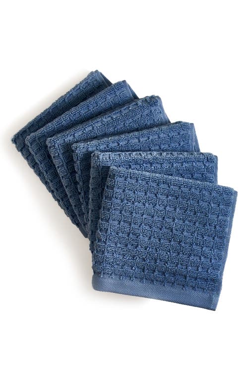 DKNY Quick Dry 6-Pack Cotton Washcloths in Denim at Nordstrom
