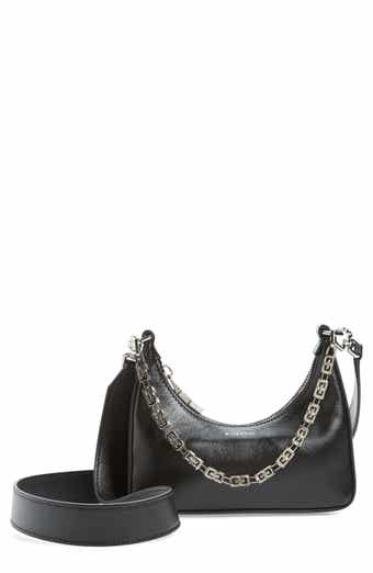 Givenchy Small Moon Cut Out Leather Hobo Bag