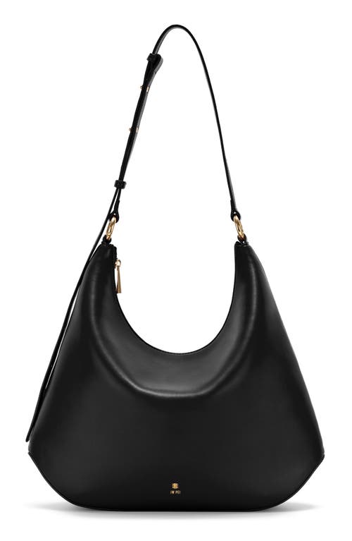 Erin Faux Leather Hobo Bag in Black