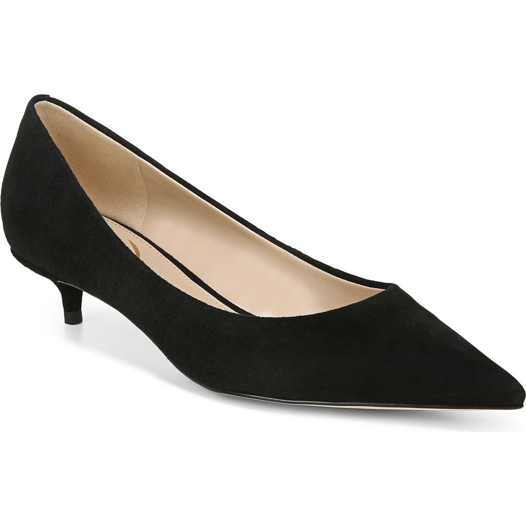 Sam Edelman Franci Pointed Toe Pump In Black Suede