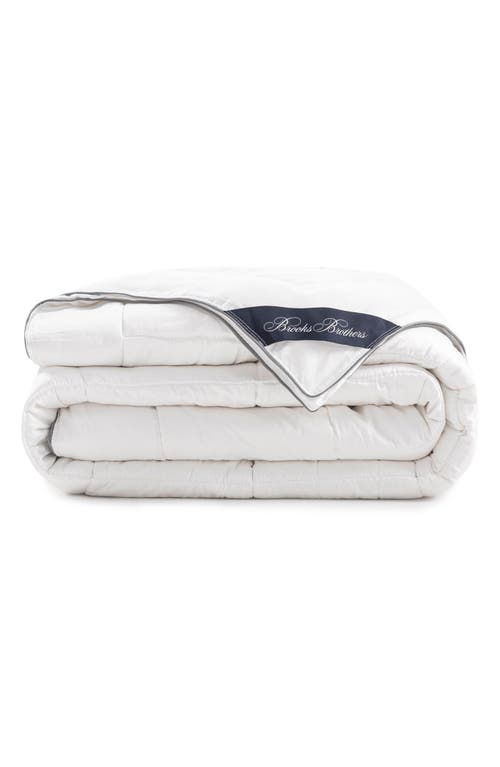 Brooks Brothers Turkish Cotton Blend Comforter In White