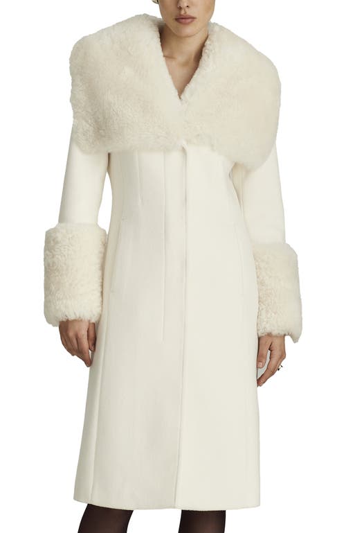 Shop Dawn Levy Athena Coat In Cream