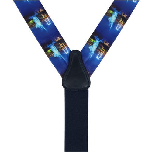 TRAFALGAR TRAFALGAR LIBERTY NEW YORK CITY SKYLINE SILK BUTTON END SUSPENDERS 