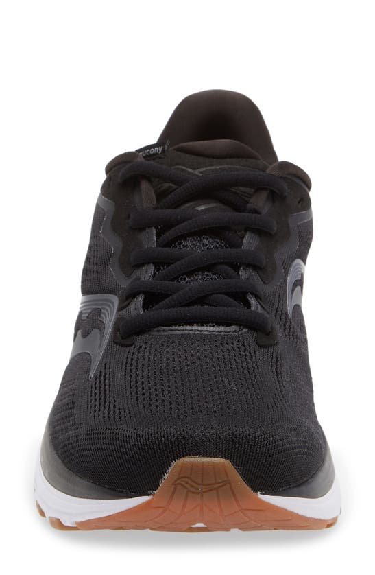 Saucony Ride 14 Running Shoe In Black/ Silver