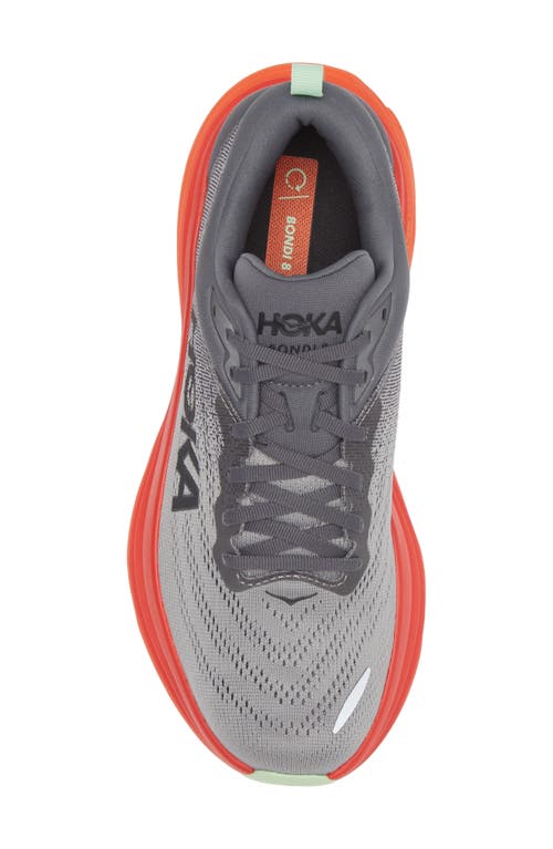 Shop Hoka Bondi 8 Running Shoe In Castlerock/flame