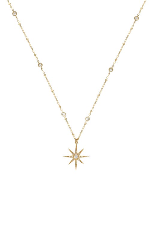 Ettika Crystal Star Necklace in Gold at Nordstrom