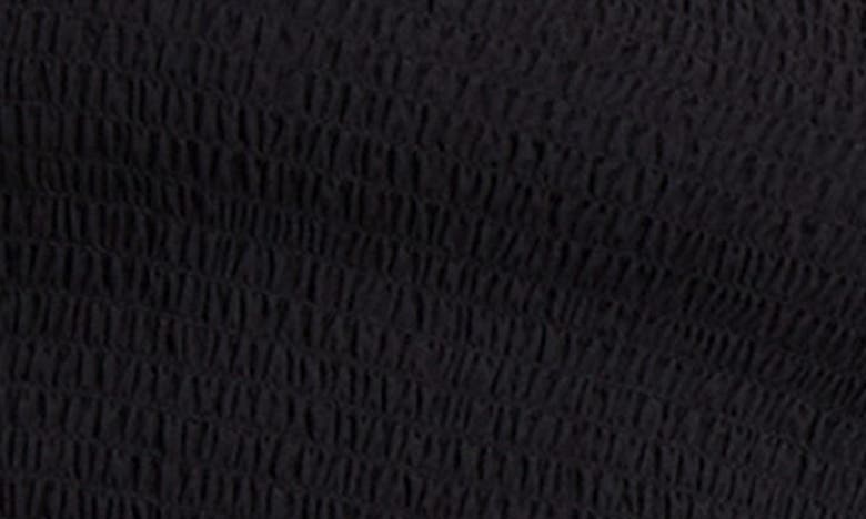 French Connection Frenh Connection Smocked Off-the-shoulder Peplum Top In 01-black