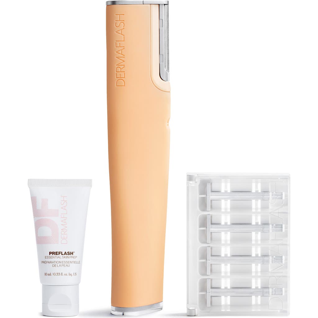 Dermaflash Luxe+ Advanced Sonic Dermaplaning And Peach Fuzz Removal In Peach Fuzz