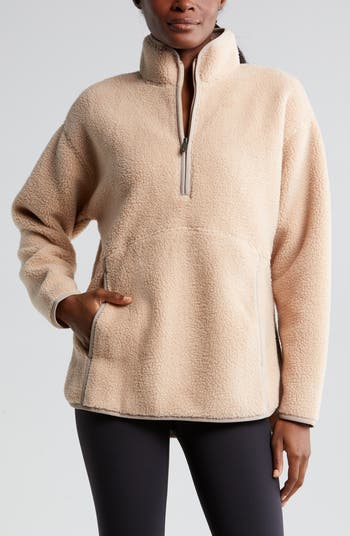 Shearling half zip on sale pullover