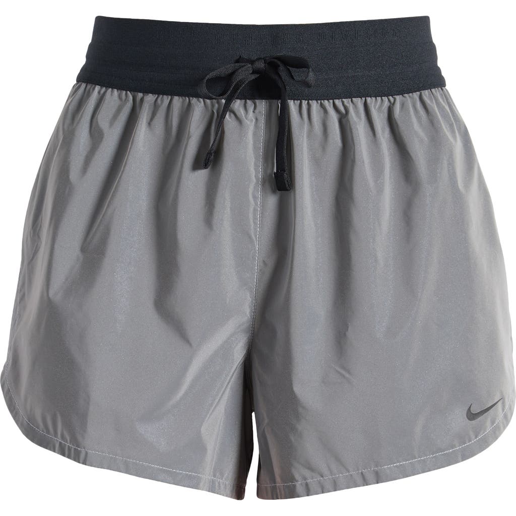 Nike Running Division Reflective Shorts In Black/reflective Silv/refblk