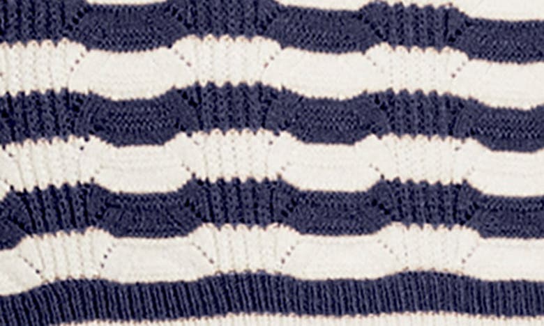 Shop Sam Edelman Mariyah Scallop Tank In Navy Stripe