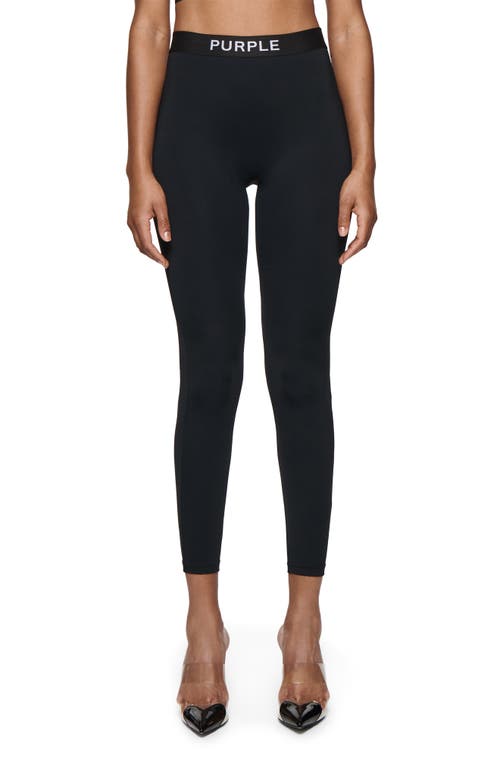 Shop Purple Brand Crop Leggings In Black