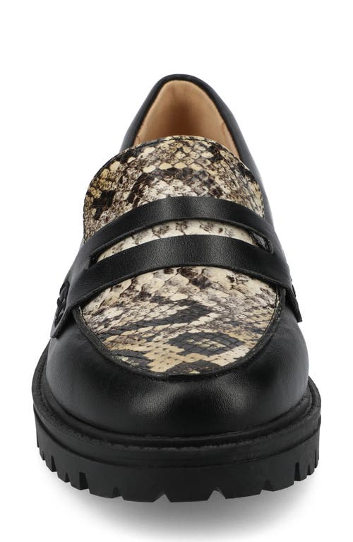 Journee Collection Kenly Comfort Foam Penny Loafer In Snake