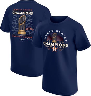 Youth Fanatics Branded Navy Houston Astros 2022 World Series Champions  Signature Roster T-Shirt