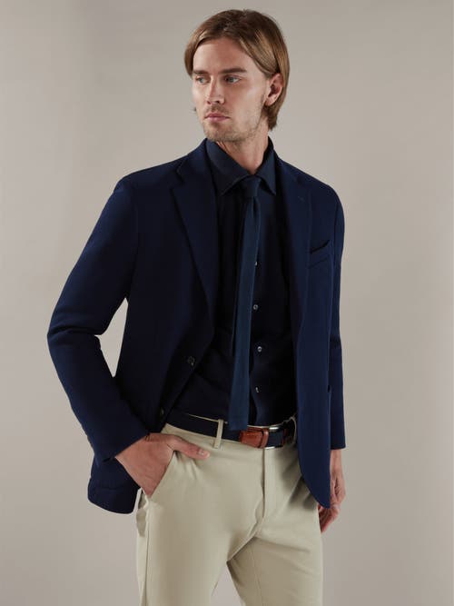 Shop Robert Talbott Pearce Stretch Knit Shirt In Navy