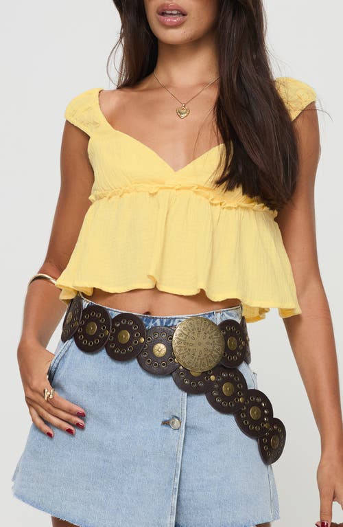Princess Polly Contardo Short Sleeve Top In Yellow