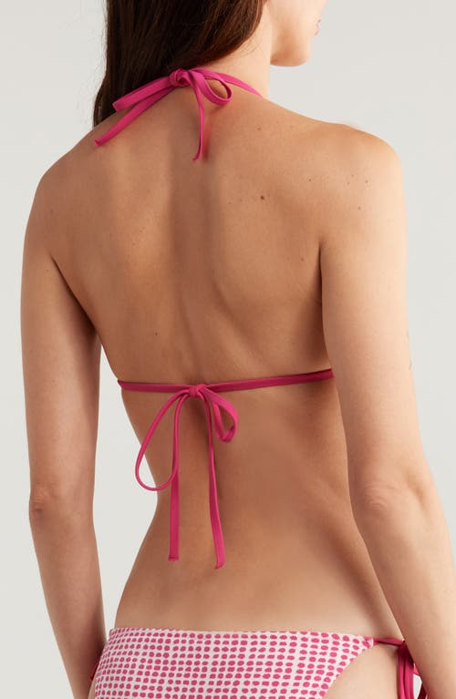 Shop Lemlem Malia Triangle Bikini Top In Sisay Raspberry