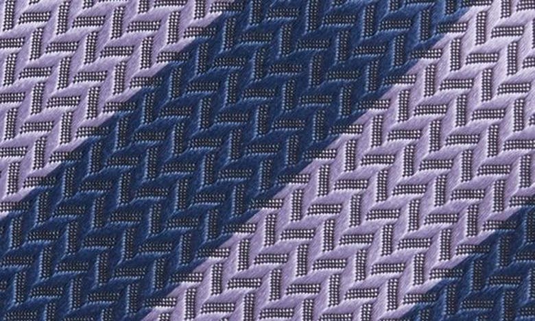 Shop Brioni Repp Stripe Silk Tie In Royal/ Roseate