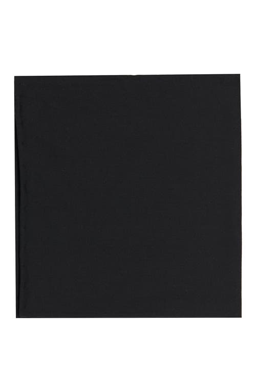 Brooklyn Brigade Solid Cotton Pocket Square In Black