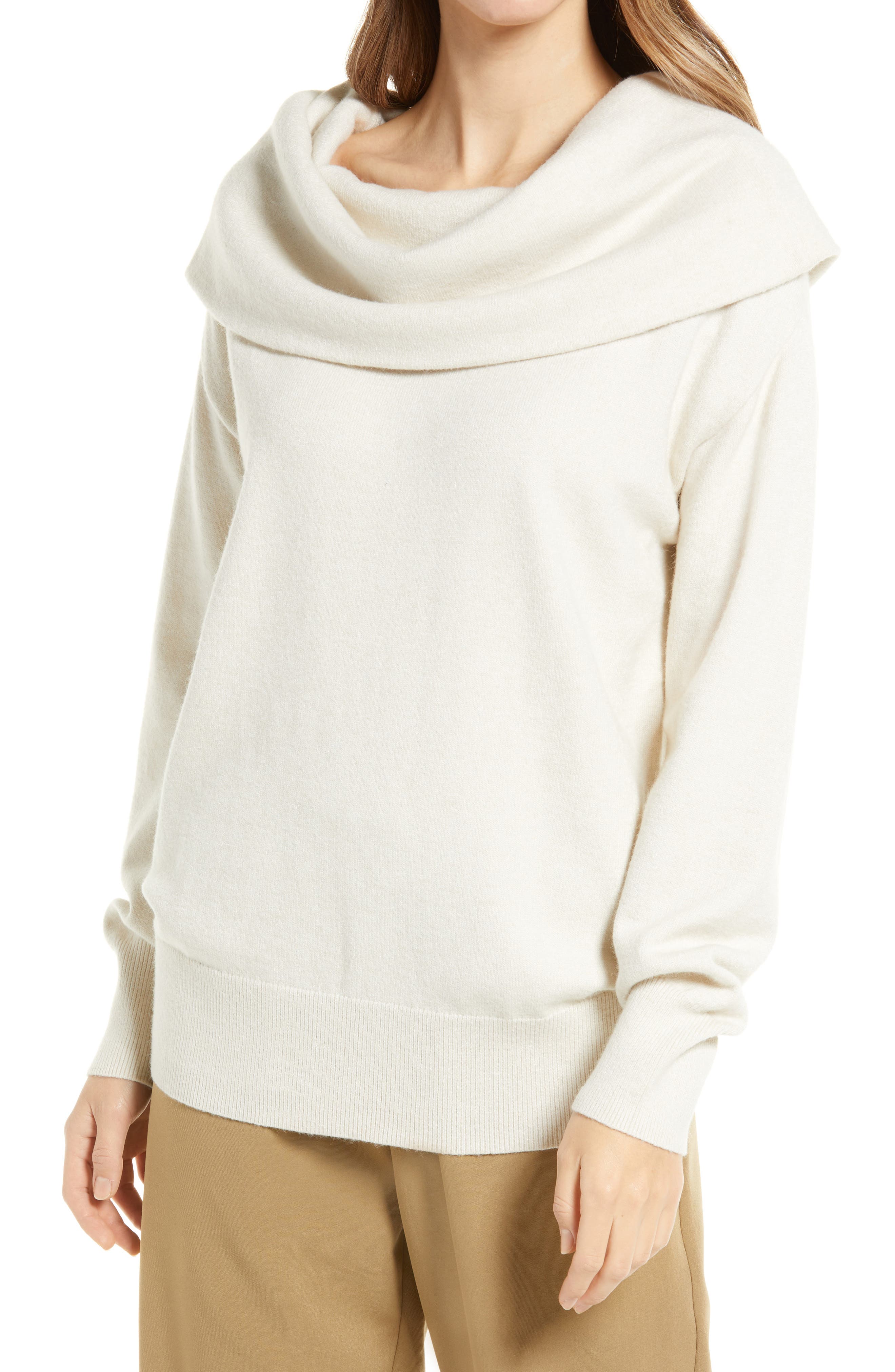 oversized cowl neck sweater