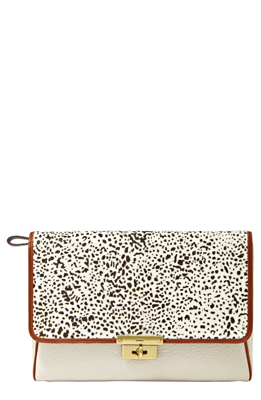 Fossil 'Memoir' Genuine Calf Hair Clutch Nordstrom