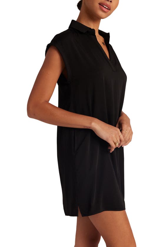 Shop Bella Dahl Cap Sleeve Minidress In Black