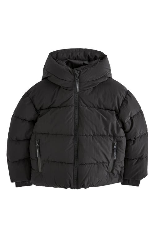 Shop Allsaints Sm By  Kids' Hooded Puffer Jacket In Black