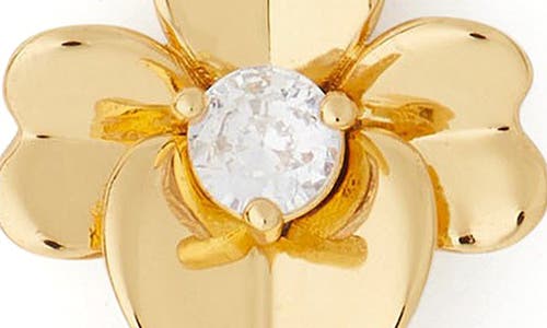 Kate Spade New York Precious Pansy Linear Drop Earrings In Gold.