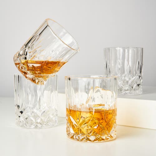 Viski Admiral Crystal Tumblers Set Of 4 In Clear