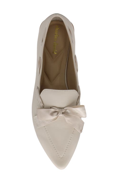 Charles David Izzi Pointed Toe Flat In Ivory