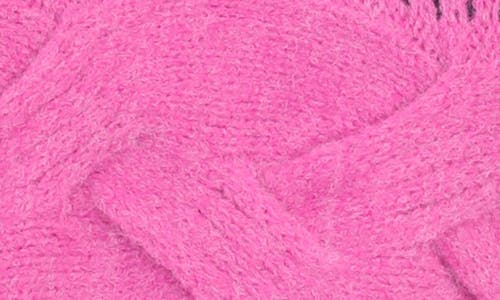 Rain And Rose Eyelet Sweater In Fuchsia