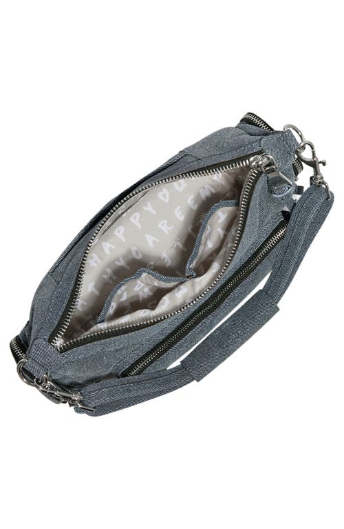 Aimee Kestenberg Away We Go Suede Shoulder Bag In Denim Leather